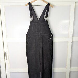 Hyfve Black Corduroy Overalls Carpenter Pockets Size Large Casual Cottagecore
